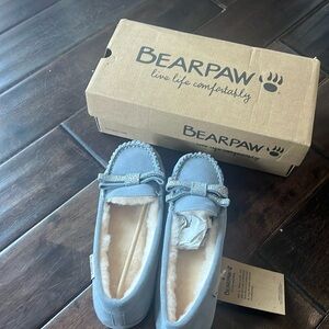 Bear paw cynthia wide slippers. Blue fog 8 wide